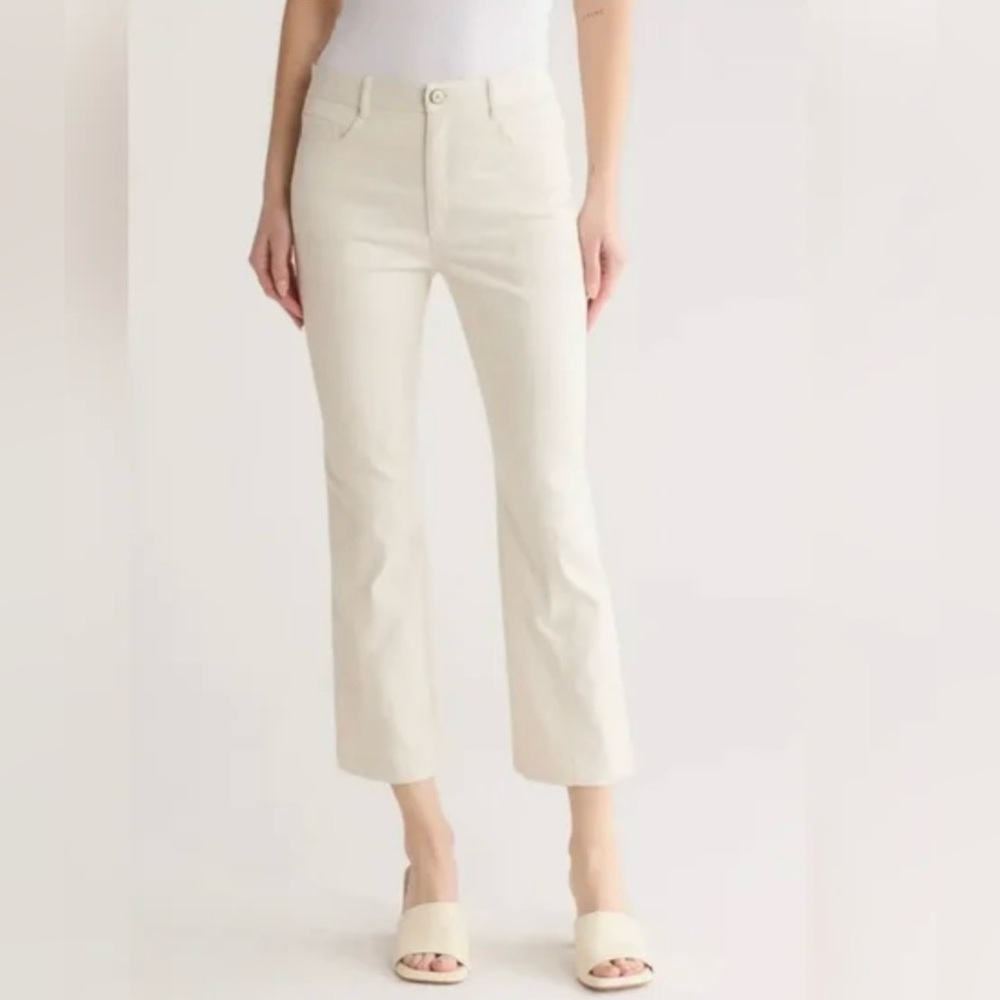 Cinq à Sept 5 A 7 Shannon Wide Leg Pants, Alabaster Size 6 New
